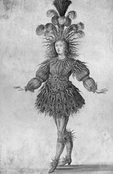 Rei Luís XIV da França no traje do Rei Sol no ballet &39;La Nuit&39;, 1653